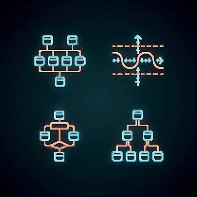 EPS 해외이미지 화살표 일러스트 그래프 사람없음 빛 네트워크 연결 네온 조직도 네온아트 해외일러스트 파일형식 벡터 이미지허브
