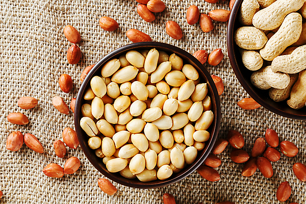 포토 JPG 해외이미지 실내 사람없음 하이앵글 삼베 담기 땅콩 땅콩껍질 해외포토 뷰포인트 모션 내부 견과류 껍질 파일형식 천_직물 이미지허브