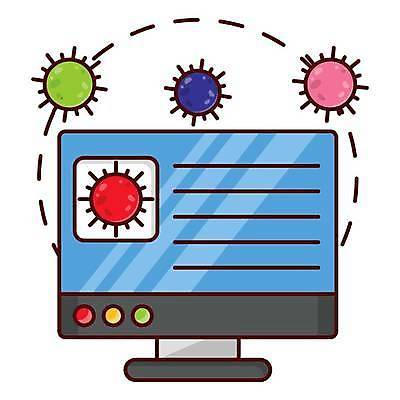 EPS 해외이미지 일러스트 의학 사람없음 모니터 바이러스 해외일러스트 컴퓨터 파일형식 벡터 이미지허브