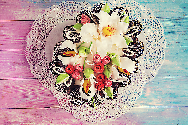 포토 JPG 해외이미지 꽃 실내 사람없음 하이앵글 케이크 나무배경 해외포토 식물 뷰포인트 백그라운드 디저트 내부 파일형식 이미지허브