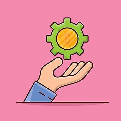 EPS 해외이미지 손 돈 일러스트 신체부위 금융 톱니바퀴 기어 해외일러스트 사람 경제 재산 파일형식 벡터 이미지허브