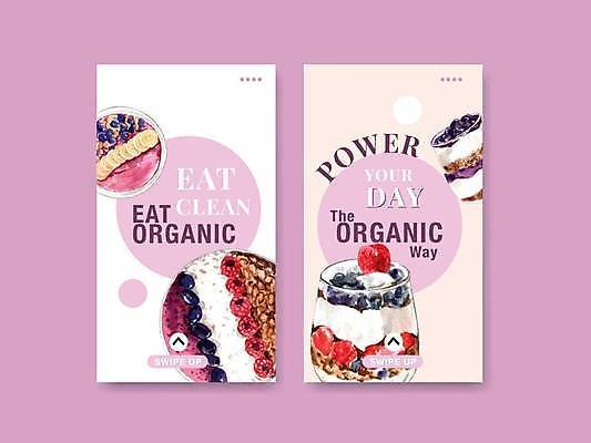 EPS 해외이미지 다이어트 일러스트 사람없음 세트 베리 요거트 건강식 웰빙음식 소셜네트워크 소셜미디어 요거트볼 해외일러스트 웰빙 음식 과일 유제품 건강 파일형식 벡터 이미지허브