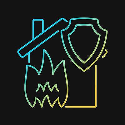 EPS 해외이미지 일러스트 사람없음 파란색 빛 노란색 보호 화재 네온 방패 그라데이션 집모양 네온아트 해외일러스트 모양 컬러 컨셉 사건 파일형식 벡터 이미지허브