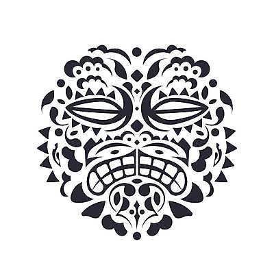 EPS 해외이미지 전통 디자인 포스터 문화 얼굴 섬 백그라운드 패턴 일러스트 왕관 가면 미술 그래픽 장식 검은색 흰색 바 원형 화려 의식 유령 스케치 문신 심볼 하와이 신화 마야 폴리네시아 목각 부족 고립 아즈텍 엘리먼트 이국적 하와이인 스타일 해외일러스트 도형 외국인 컬러 컨셉 무늬 문화예술 신체부위 미국 오세아니아 마야문명 파일형식 벡터 이미지허브
