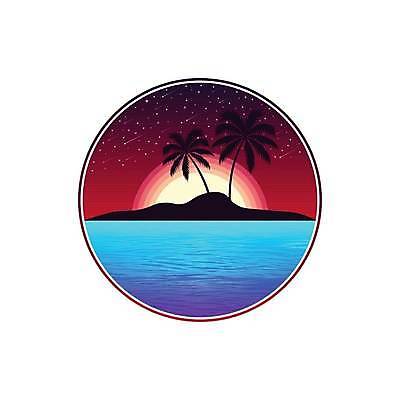 EPS 해외이미지 디자인 별 바다 섬 일러스트 사람없음 여름 야자수 태양 원형 유성 심볼 해외일러스트 자연요소 도형 나무 계절 파일형식 벡터 이미지허브