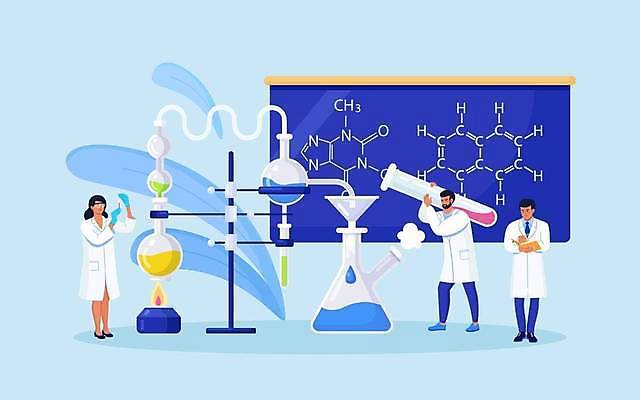 EPS 해외이미지 전신 여자 남자 과학 잎 일러스트 실험기구 들기 성인 책 세명 관찰 기록 연구원 시험관 비커 공식 공학 알코올램프 성인만 해외일러스트 식물 직업 교육 모션 사람 파일형식 벡터 이미지허브