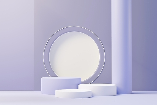 JPG 해외이미지 일러스트 사람없음 3D 보라색 원형 심플 원기둥 단상 해외일러스트 해외포토 포토 도형 컬러 디지털합성 파일형식 이미지허브