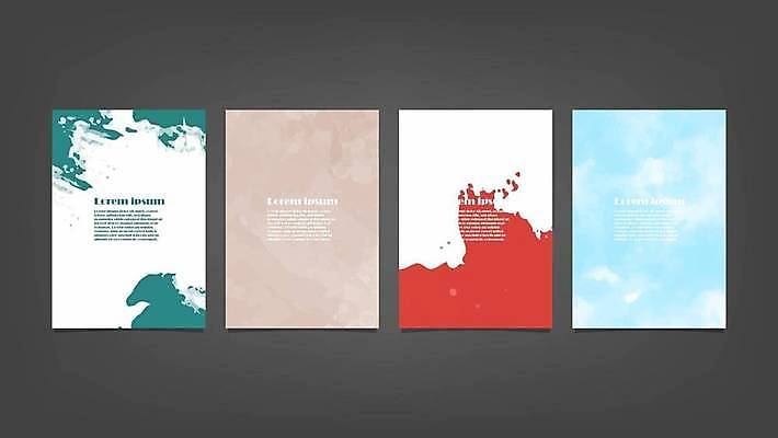 EPS 해외이미지 디자인 배너 백그라운드 일러스트 추상 사람없음 세로 세트 해외일러스트 무늬 파일형식 벡터 이미지허브