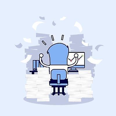 EPS 해외이미지 전신 남자 하늘색 일러스트 한명 앉기 성인 손들기 업무 비즈니스맨 바쁨 업무과다 서류더미 성인남자한명만 해외일러스트 1 비즈니스 모션 사람 파란색 작업 직장인 문서 남자한명만 성인남자만 파일형식 벡터 더미 이미지허브