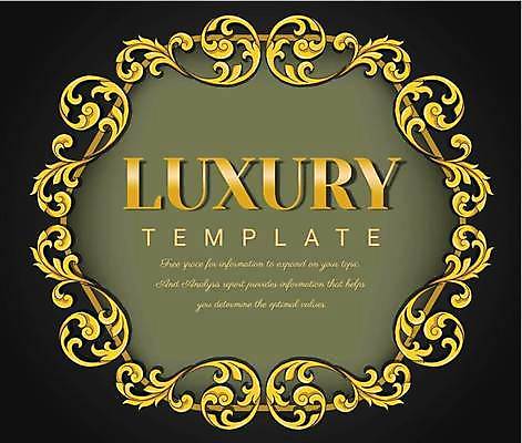 EPS 해외이미지 일러스트 프레임 사람없음 초록색 금색 고급 테두리 해외일러스트 컬러 컨셉 파일형식 벡터 이미지허브