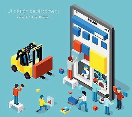 EPS 해외이미지 전신 디자인 남자 일러스트 협력 노동자 서기 들기 여러명 상반신 성인 스마트폰 확성기 수레 운전 톱니바퀴 만들기 지게차 아이소메트릭 UI 개발 넣기 성인남자만 해외일러스트 직업 다수 모션 사람 핸드폰 스마트기기 카트 중장비 남자만 성인만 파일형식 벡터 이미지허브