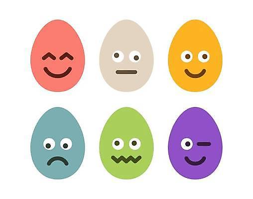EPS 해외이미지 캐릭터 감정 일러스트 표정 사람없음 세트 컬러풀 만화 부활절계란 이모티콘 해외일러스트 일러캐릭터 컬러 부활절 계란 파일형식 벡터 이미지허브