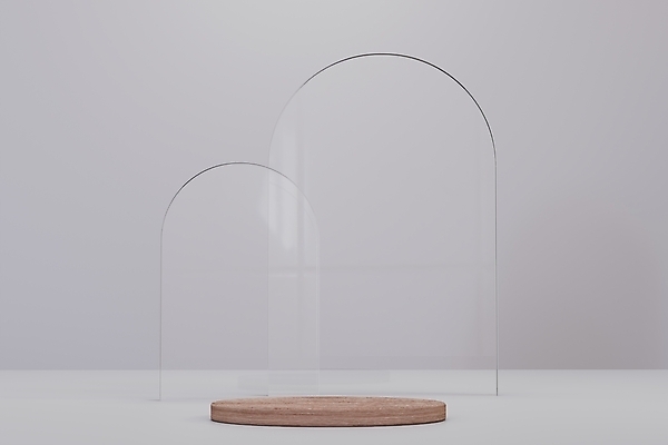 JPG 해외이미지 일러스트 유리 사람없음 목재 3D 원형 투명 아치 단상 해외포토 포토 도형 나무 재료 재질 디지털합성 파일형식 이미지허브
