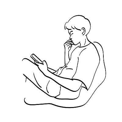 EPS 해외이미지 라이프스타일 응시 남자 어린이 라인일러스트 일러스트 모바일 휴식 한명 들기 앉기 소년 스마트폰 디지털 라인아트 손그림 소년한명만 해외일러스트 1 시선 선 컨셉 모션 사람 생활 핸드폰 스마트기기 남자한명만 소년만 파일형식 벡터 이미지허브