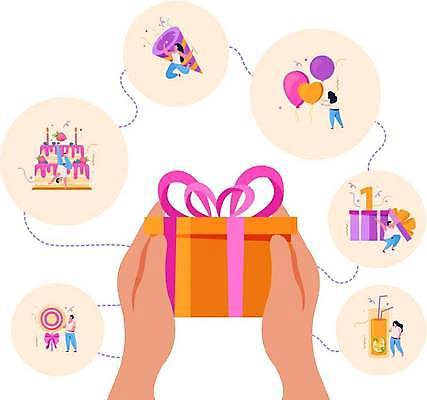 EPS 해외이미지 전신 손 여자 남자 음료 일러스트 폭죽 사탕 선물 서기 들기 앉기 손짓 여러명 성인 신체부위 선물상자 파티 케이크 점프 만세 축하 비보이 꽃가루 풍선 성인만 해외일러스트 다수 컨셉 모션 디저트 사람 이벤트 상자 춤 가루 파일형식 벡터 이미지허브