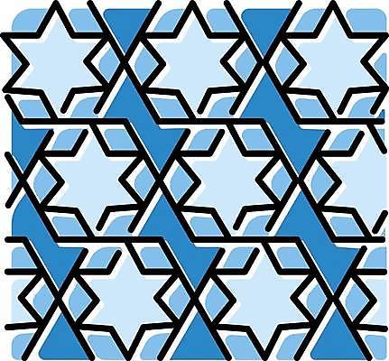 EPS 해외이미지 패턴 일러스트 추상 사람없음 파란색 패턴백그라운드 다윗의별 해외일러스트 컬러 백그라운드 무늬 수학 파일형식 벡터 이미지허브