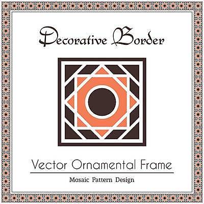 EPS 해외이미지 디자인 백그라운드 패턴 일러스트 프레임 타이포그라피 사람없음 장식 갈색 화려 기하학 엘리먼트 해외일러스트 문자 컬러 컨셉 무늬 파일형식 벡터 이미지허브