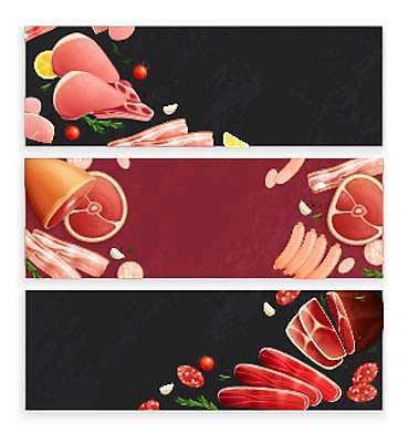 EPS 해외이미지 디자인 배너 잡화 음식 조각 백그라운드 일러스트 육류 돼지고기 스테이크 비프스테이크 가로 세트 세일 상점 검은색 치킨 소고기 신선 소시지 플랫 상품 굽기 햄 슬라이스 베이컨 모음 소매 양고기 훈제 슈퍼마켓 내추럴 등심 식품점 정육점 현실 프로슈토 해외일러스트 컬러 식재료 서양음식 가공식품 구이 닭고기요리 파일형식 벡터 이미지허브