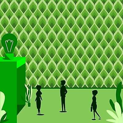 EPS 해외이미지 식물 여자 남자 화분 백그라운드 일러스트 프레임 성인 세명 전구모양 성인만 카피스페이스 해외일러스트 모양 전구 사람 공백 파일형식 벡터 이미지허브