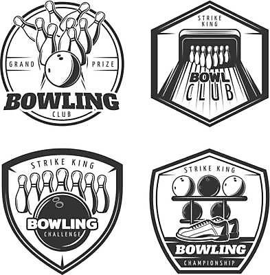 EPS 해외이미지 알파벳 백그라운드 일러스트 흑백 타이포그라피 사람없음 검은색 흰색 빈티지 볼링핀 볼링 심볼 복고 볼링공 볼링화 해외일러스트 문자 영어 컬러 신발 컨셉 공 촬영기법 구기 볼링용품 파일형식 벡터 이미지허브