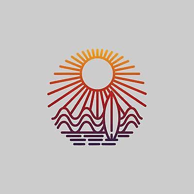 EPS 해외이미지 물결 바다 라인일러스트 일러스트 사람없음 여름 태양 서핑보드 원형 심볼 라인아트 해외일러스트 자연요소 도형 계절 선 보드_스포츠 파일형식 벡터 이미지허브