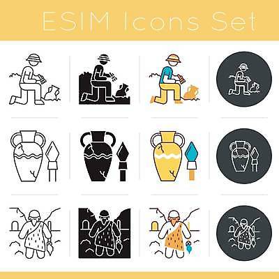 EPS 해외이미지 디자인 문화 무기 선 컨셉 일러스트 수염 미술 세트 꽃병 검은색 웹 손상 탐험 골동품 도자기 역사 플랫 연구원 발굴 심볼 사인 그림 윤곽 점토 토기 사냥꾼 선사시대 원시시대 발견 고고학 고립 상형문자 옛날 해외일러스트 직업 문자 교육 꽃 컬러 인터넷 문화예술 용기_그릇 파일형식 벡터 이미지허브