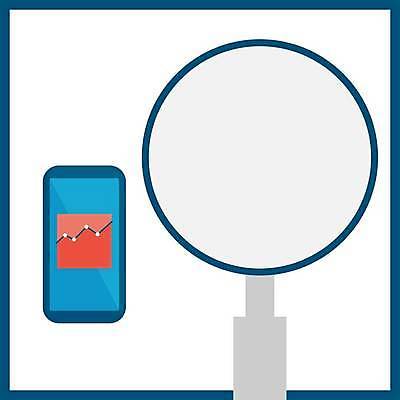 EPS 해외이미지 백그라운드 일러스트 돋보기 프레임 사람없음 스마트폰 카피스페이스 해외일러스트 핸드폰 스마트기기 공백 파일형식 벡터 이미지허브