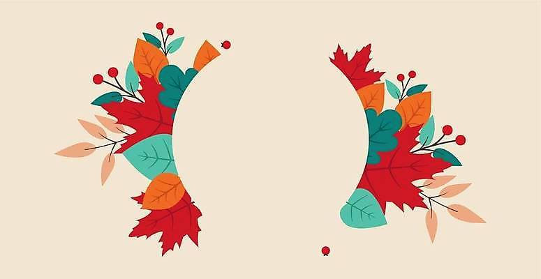 EPS 해외이미지 단풍 낙엽 일러스트 사람없음 가을 원형프레임 베이지색 카피스페이스 가을배경 해외일러스트 계절 컬러 백그라운드 잎 프레임 공백 원형 파일형식 벡터 가을_계절 이미지허브