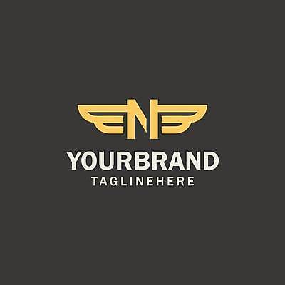 EPS 해외이미지 디자인 일러스트 사람없음 노란색 검은색 N 심볼 엘리먼트 브랜딩 해외일러스트 알파벳 컬러 파일형식 벡터 이미지허브