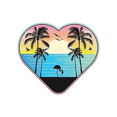 EPS 해외이미지 디자인 물결 바다 일러스트 조류 사람없음 여름 야자수 태양 하트 플라밍고 심볼 해외일러스트 자연요소 모양 나무 동물 계절 파일형식 벡터 이미지허브