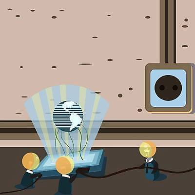 EPS 해외이미지 백그라운드 일러스트 전구 프레임 사람없음 콘센트 홀로그램 카피스페이스 해외일러스트 공백 파일형식 벡터 이미지허브