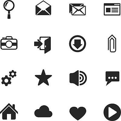 EPS 해외이미지 화살표 별 말풍선 일러스트 돋보기 편지봉투 주택 사람없음 세트 픽토그램 문 카메라 검은색 스피커 하트 편지 톱니바퀴 구름모양 메모꽂이 인터넷창 플레이 집모양 해외일러스트 자연요소 모양 컬러 음향기기 인터넷 문구용품 봉투 건물 전자제품 파일형식 벡터 구름_자연 이미지허브