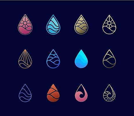 EPS 해외이미지 디자인 컨셉 일러스트 추상 사람없음 그래픽 세트 물방울무늬 물방울 심볼 엘리먼트 해외일러스트 무늬 파일형식 벡터 이미지허브