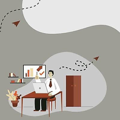 EPS 해외이미지 전신 식물 남자 화분 점선 백그라운드 일러스트 그래프 선반 프레임 한명 성인 책 노트북 장롱 종이비행기 책상 성인남자한명만 카피스페이스 해외일러스트 1 선 가구 사람 전자제품 공백 종이접기 남자한명만 성인남자만 파일형식 벡터 이미지허브