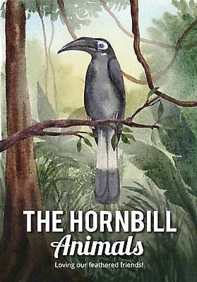 EPS 해외이미지 나무 한마리 포스터 잎 일러스트 조류 앉기 사람없음 초록색 덩굴 숲속 열대우림 코뿔새 해외일러스트 식물 동물 1 컬러 모션 숲 파일형식 벡터 이미지허브