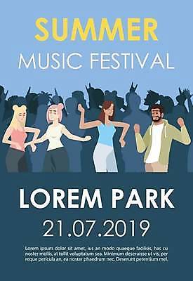 EPS 해외이미지 여자 남자 실루엣 포스터 일러스트 팜플렛 여러명 상반신 성인 파란색 콘서트 춤 군중 즐거움 음악축제 성인만 여름축제 해외일러스트 감정 음악 컬러 다수 문화예술 촬영기법 사람 축제 공연 파일형식 벡터 여름_계절 이미지허브