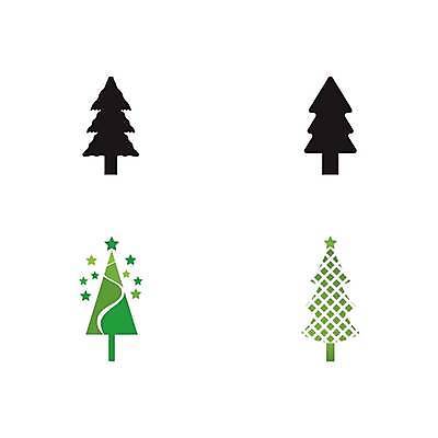 EPS 해외이미지 나무 별 일러스트 사람없음 크리스마스트리 심볼 해외일러스트 자연요소 식물 크리스마스 파일형식 벡터 이미지허브