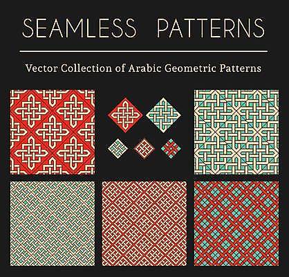 EPS 해외이미지 패턴 일러스트 사람없음 빨간색 심볼 청록색 지오메트릭 해외일러스트 컬러 무늬 파일형식 벡터 이미지허브