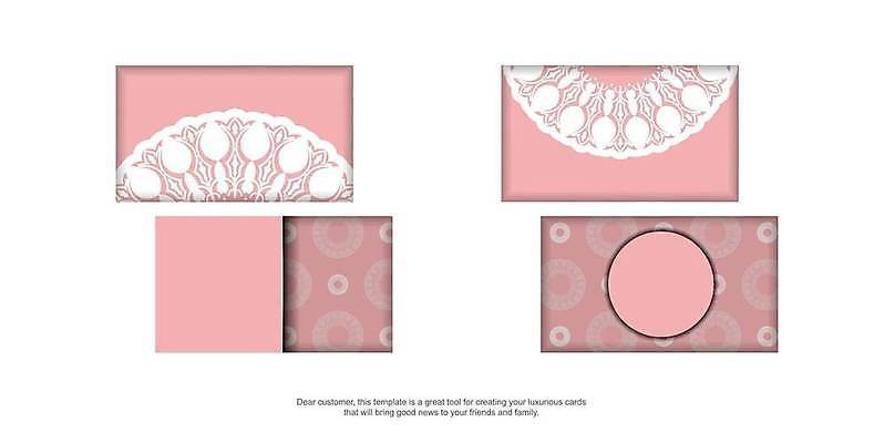 EPS 해외이미지 문양 분홍색 일러스트 프레임 사람없음 세트 화려 고급 빅토리아 카피스페이스 해외일러스트 컬러 컨셉 공백 파일형식 벡터 이미지허브