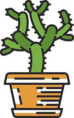 EPS 해외이미지 화분 일러스트 선인장 사람없음 초록색 해외일러스트 식물 컬러 파일형식 벡터 이미지허브