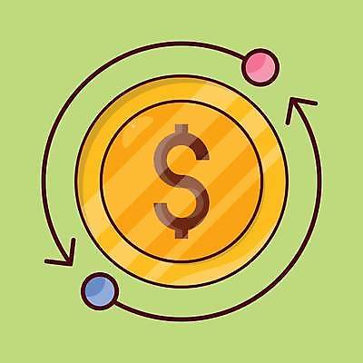 EPS 해외이미지 화살표 돈 일러스트 사람없음 금융 동전 해외일러스트 경제 재산 파일형식 벡터 이미지허브