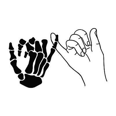 EPS 해외이미지 손 일러스트 해골 손짓 신체부위 라인아트 약속 새끼손가락 해외일러스트 선 모션 뼈 사람 파일형식 벡터 이미지허브