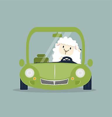 EPS 해외이미지 디자인 일러스트 자동차 사람없음 운전 양 해외일러스트 육상교통 포유류 모션 파일형식 벡터 이미지허브