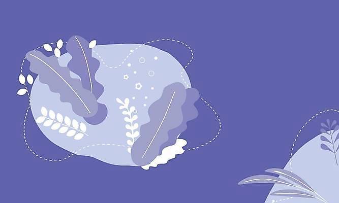 EPS 해외이미지 포스터 점선 줄기 잎 일러스트 추상 사람없음 보라색 해외일러스트 식물 선 컬러 무늬 파일형식 벡터 이미지허브