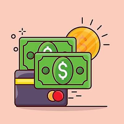 EPS 해외이미지 지폐 돈 일러스트 사람없음 금융 동전 신용카드 해외일러스트 경제 재산 파일형식 벡터 이미지허브