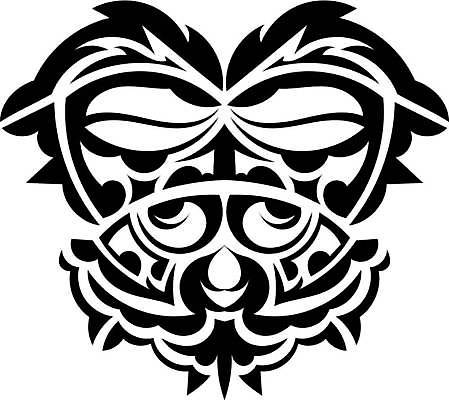 EPS 해외이미지 템플릿 전통 문화 얼굴 셔츠 패턴 일러스트 가면 그래픽 장식 소용돌이 원형 화려 원주민 인쇄 악마 스케치 문신 심볼 그림 하와이 신화 소매 폴리네시아 전사 부족 엘리먼트 하와이인 해골모형 스타일 해외일러스트 도형 외국인 컨셉 상의 무늬 미술 신체부위 모형 미국 회오리 아프리카인 오세아니아 파일형식 벡터 이미지허브