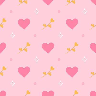 EPS 해외이미지 분홍색 잎 패턴 일러스트 사람없음 패턴백그라운드 하트 해외일러스트 모양 식물 컬러 백그라운드 무늬 파일형식 벡터 이미지허브