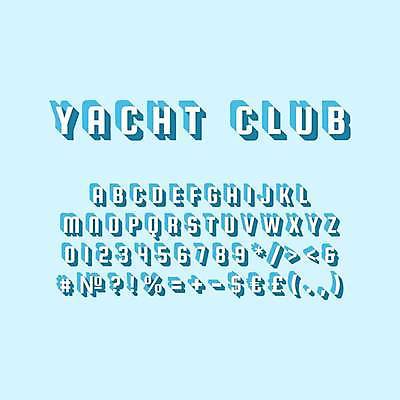 EPS 해외이미지 기호 디자인 알파벳 영어 일러스트 대문자 타이포그라피 사람없음 파란색 세트 숫자 플랫 조합형타이포 해외일러스트 문자 컬러 파일형식 벡터 이미지허브