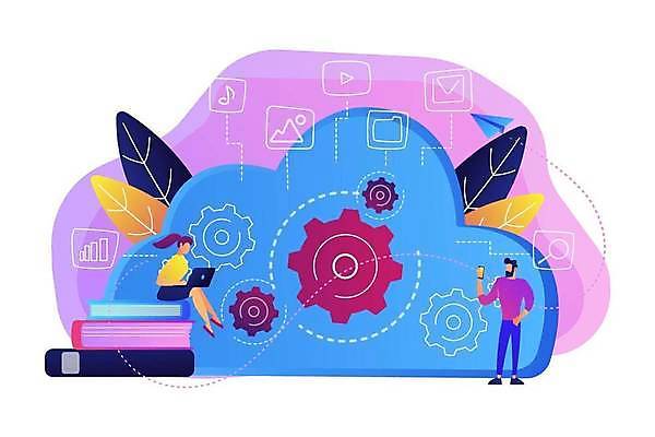 EPS 해외이미지 전신 여자 남자 잎 일러스트 비즈니스 들기 앉기 성인 두명 책 노트북 스마트폰 종이비행기 톱니바퀴 클라우드서비스 성인만 해외일러스트 식물 모션 사람 전자제품 핸드폰 스마트기기 서비스 종이접기 파일형식 벡터 이미지허브