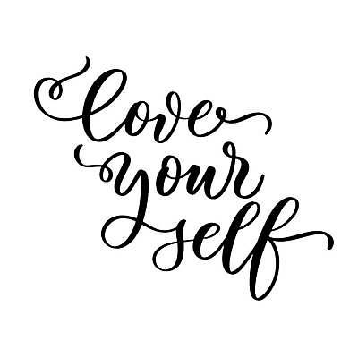 EPS 해외이미지 손글씨 영어 일러스트 캘리그라피 사람없음 필기체 레터링 자기애 해외일러스트 문자 사랑 파일형식 벡터 이미지허브